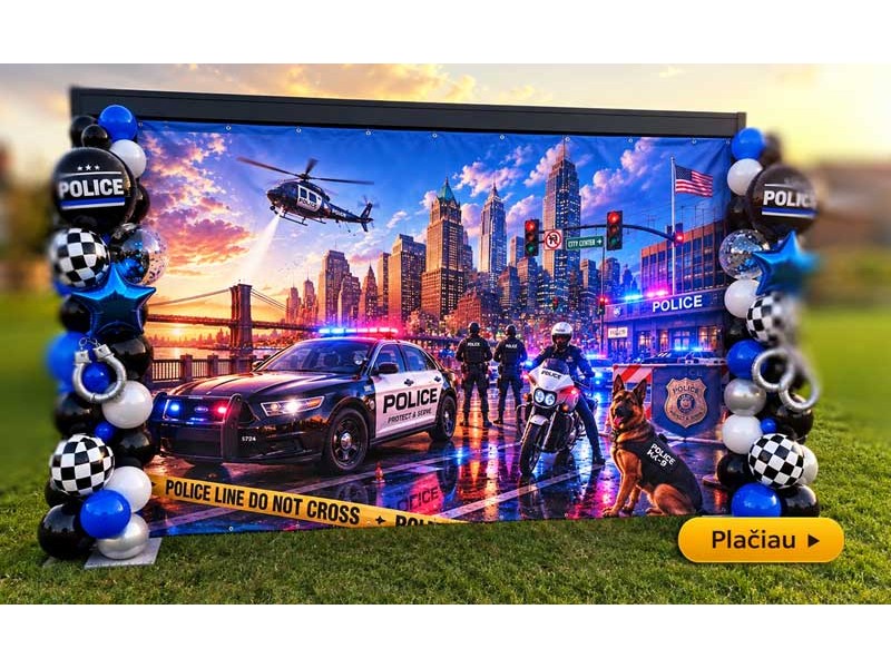 Policija foto sienos nuoma